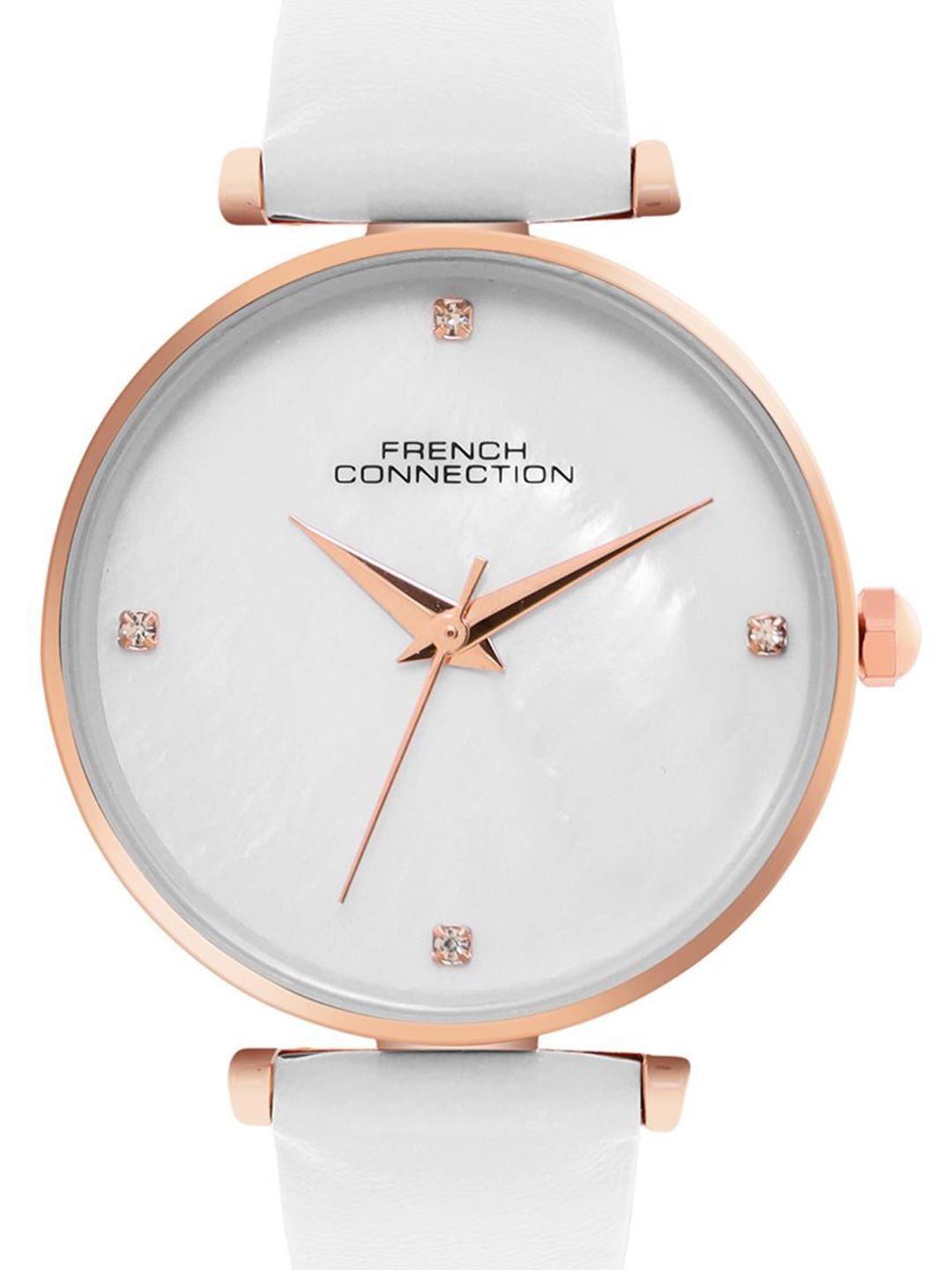 French Connection Women Mother of Pearl Dial &  Reset Time Analogue Watch FCN0147WL