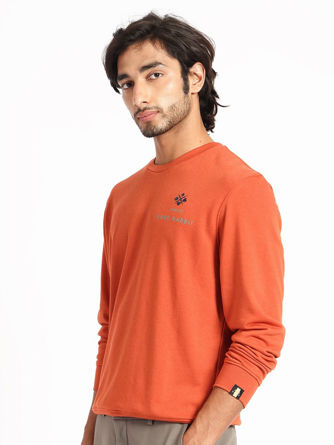 RARE RABBIT Men Cerdon Graphic Print Round Neck Sweatshirt