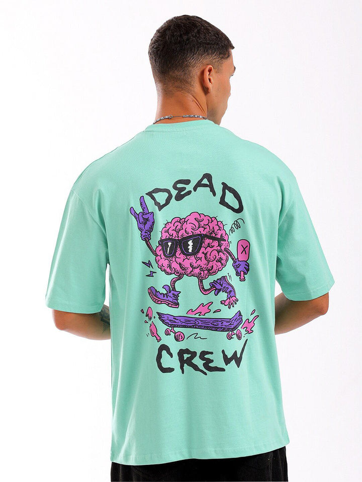 The Indian Garage Co Men Back Printed Round Neck Boxy Oversized T-shirt