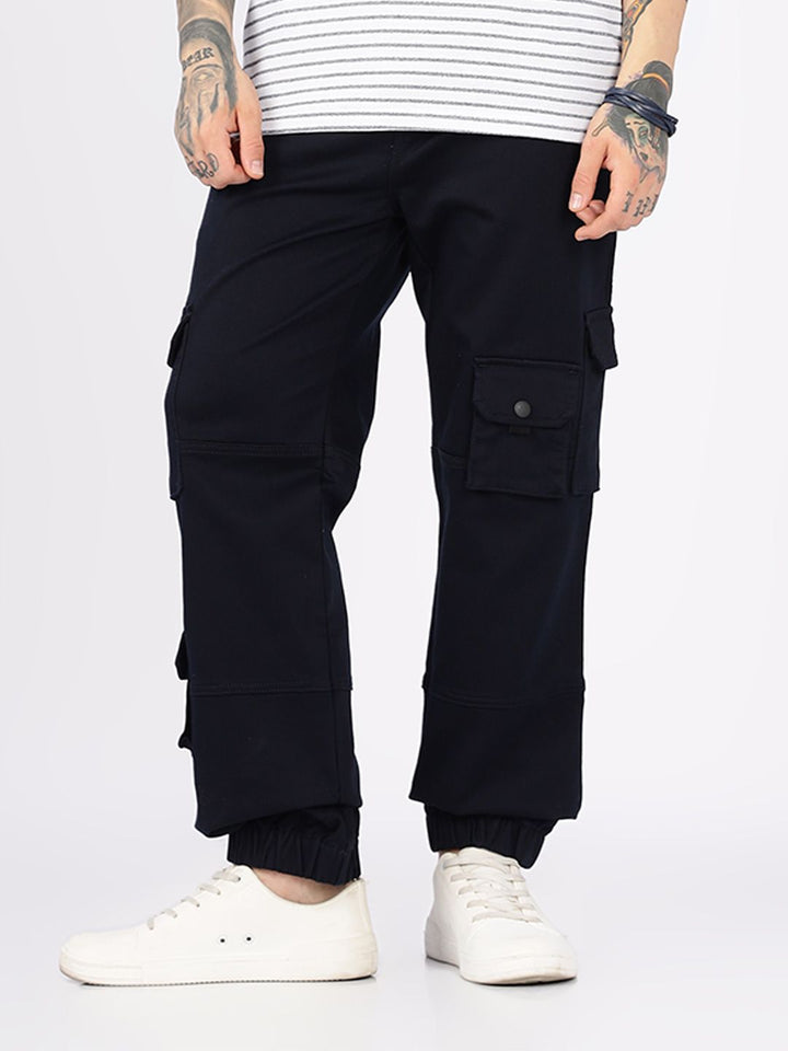 Eszett Lelaki Cotton Regular Fit Cargos Trousers