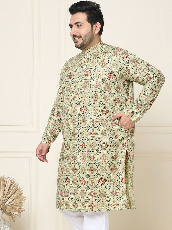 SOJANYA PLUS Motif Etnik Bercetak Kurta