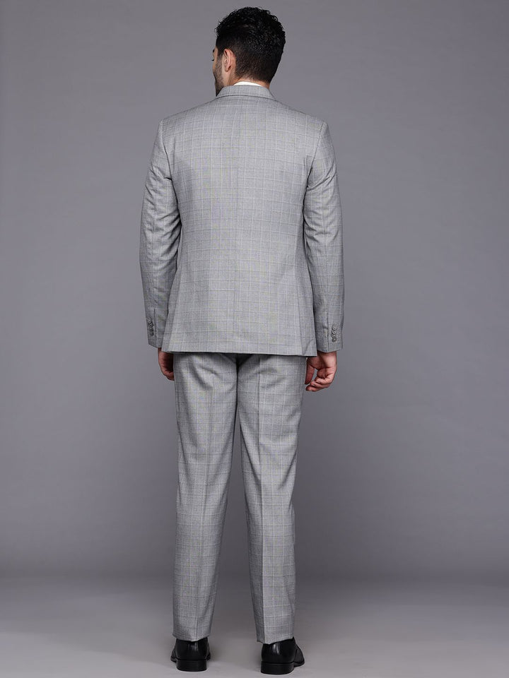 Raymond Checked Contemporary Fit Notched Lapel 3-Piece Suit