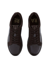 RARE RABBIT Men Perforations Leather Slip-On Sneakers