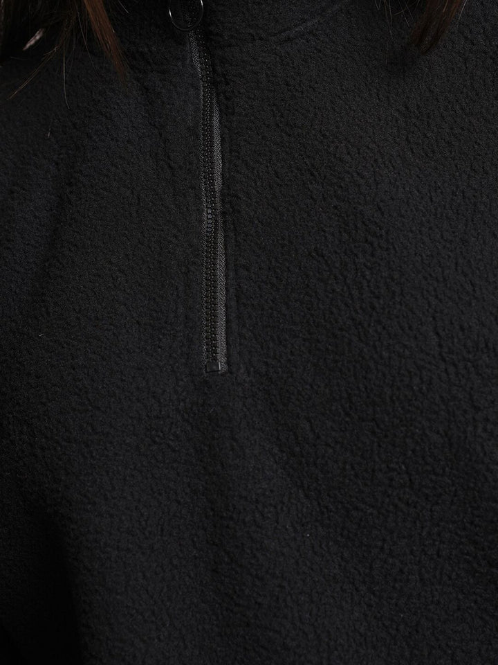 Tokyo Talkies Black High Neck Besar Pullover Sweatshirt