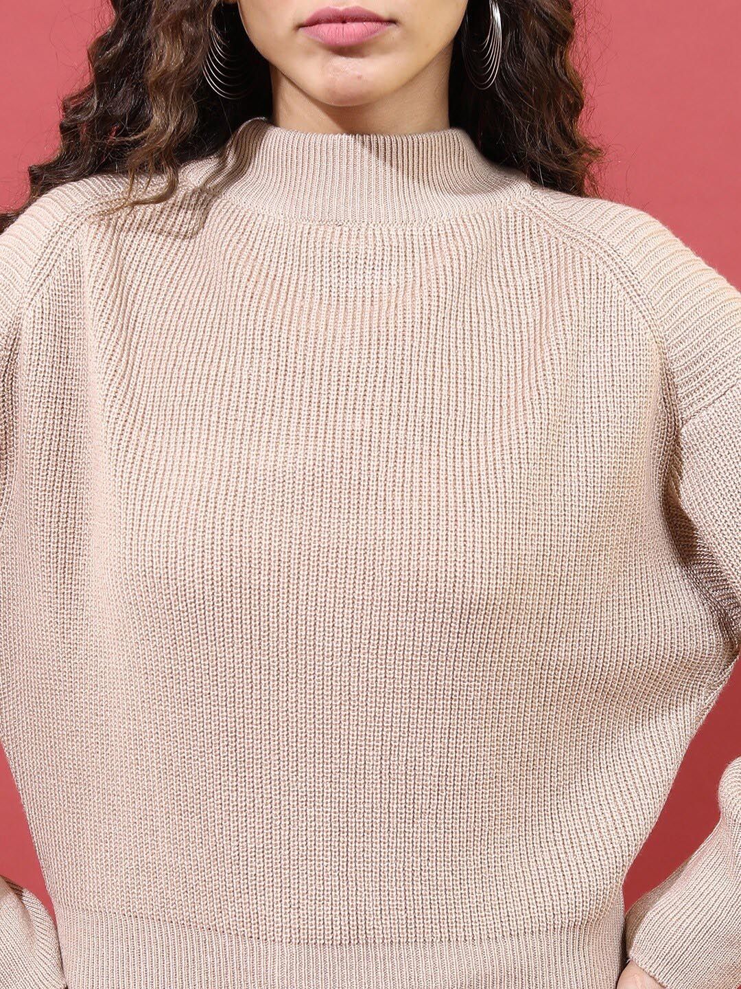 Tokyo Talkies Women Nude-Coloured Pullover