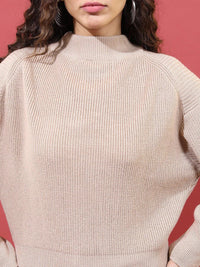 Tokyo Talkies Women Nude-Coloured Pullover