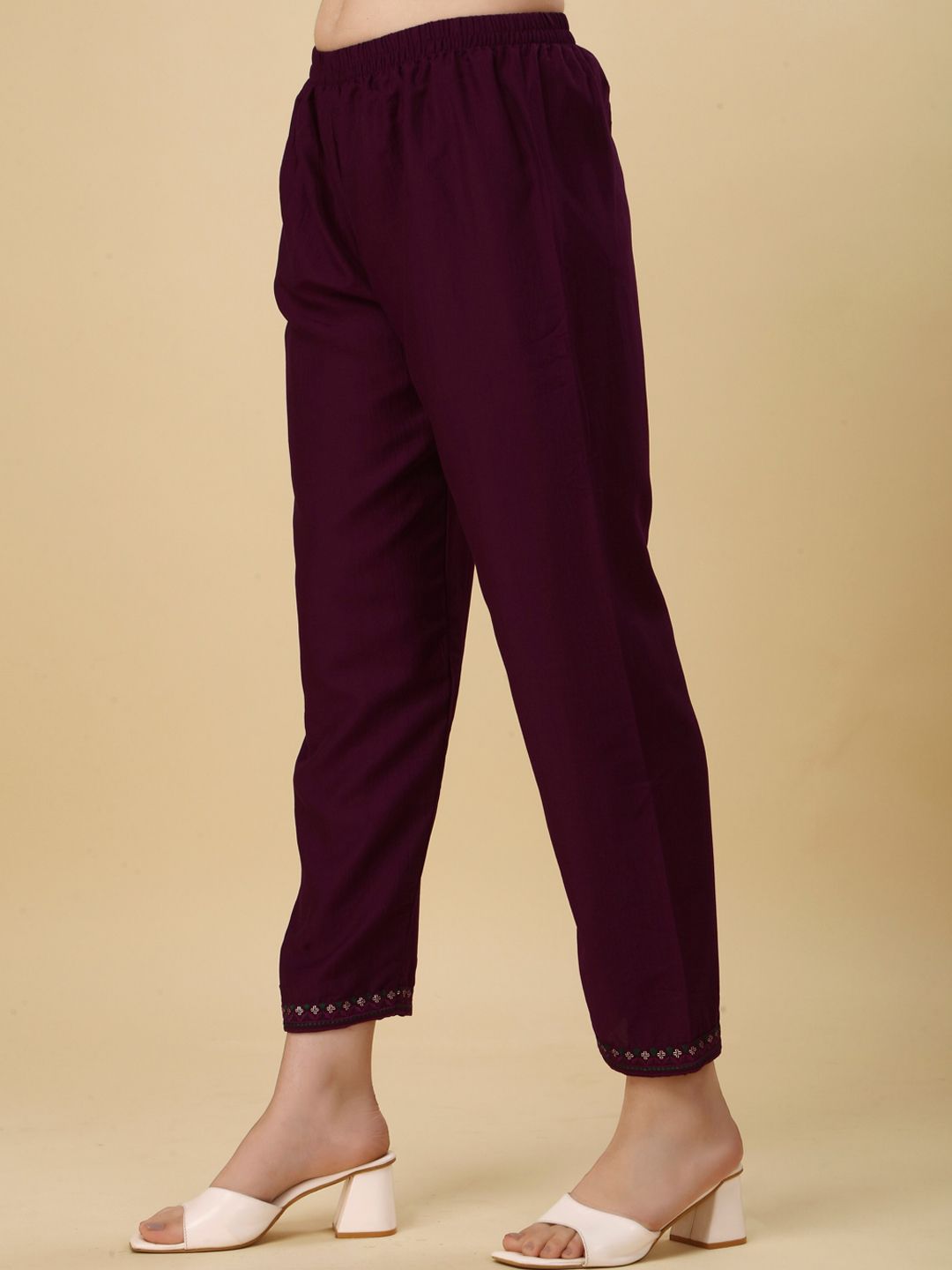 KALINI Chinon Sequin Embroidered Kurta & Trousers with Ombre Chanderi Dupatta Set