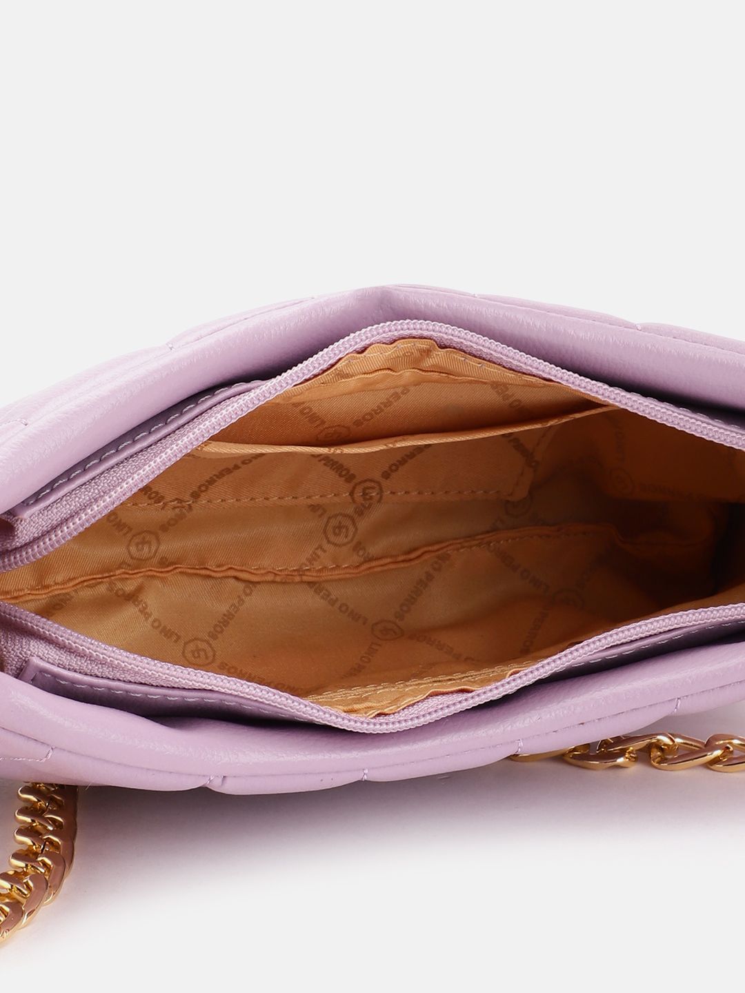 Lino Perros Geometric Textured Structured Shoulder Bag with Quilted Detail