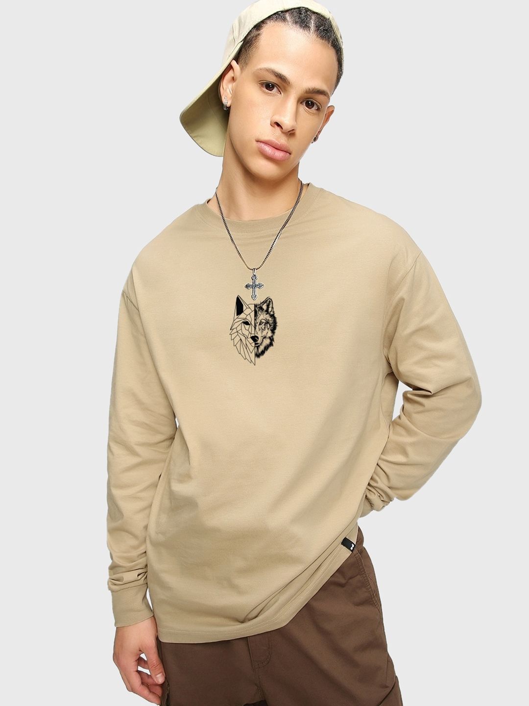 Bewakoof Graphic Printed Pure Cotton Oversized Fit T-shirt