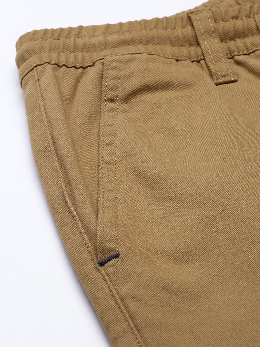 The Indian Garage Co Men Khaki Slim Fit Chinos Trousers
