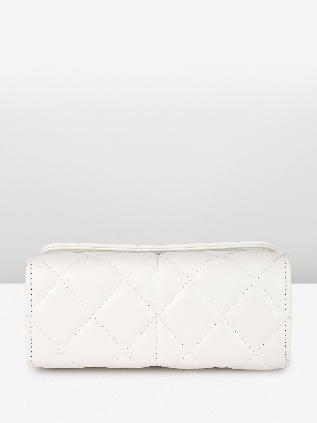 DressBerry Textured Structured Shoulder Bag with Quilted