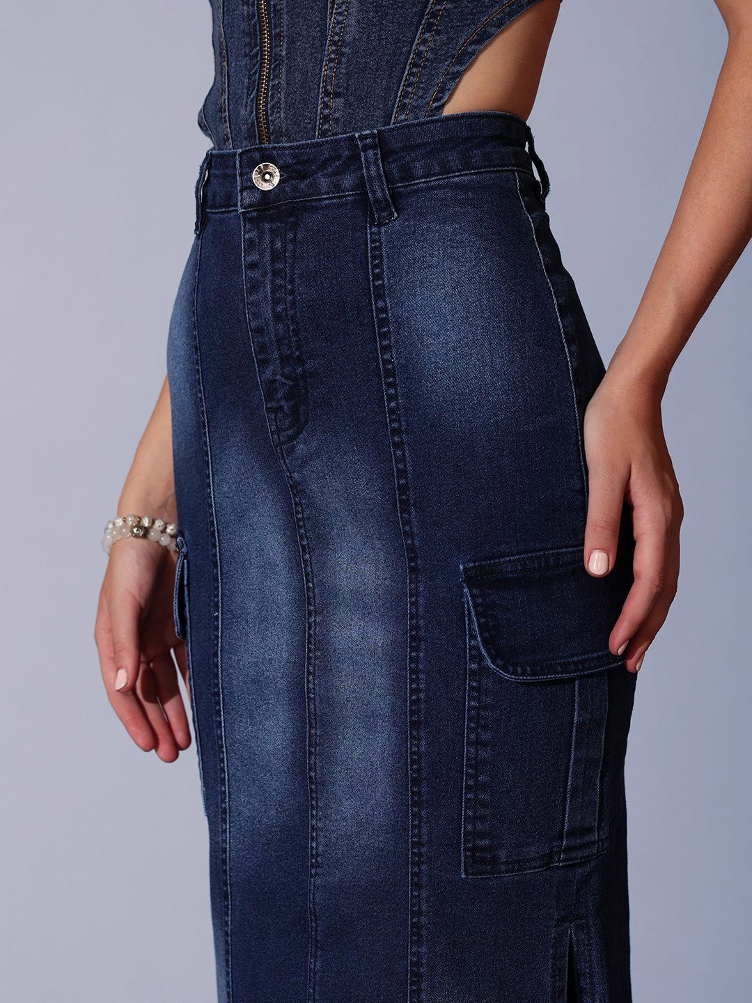 STREET 9 A-line Midi Length Skirt