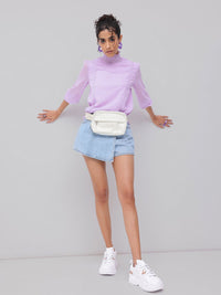 DressBerry Soft Serenity Dobby Poet Sleeves Top