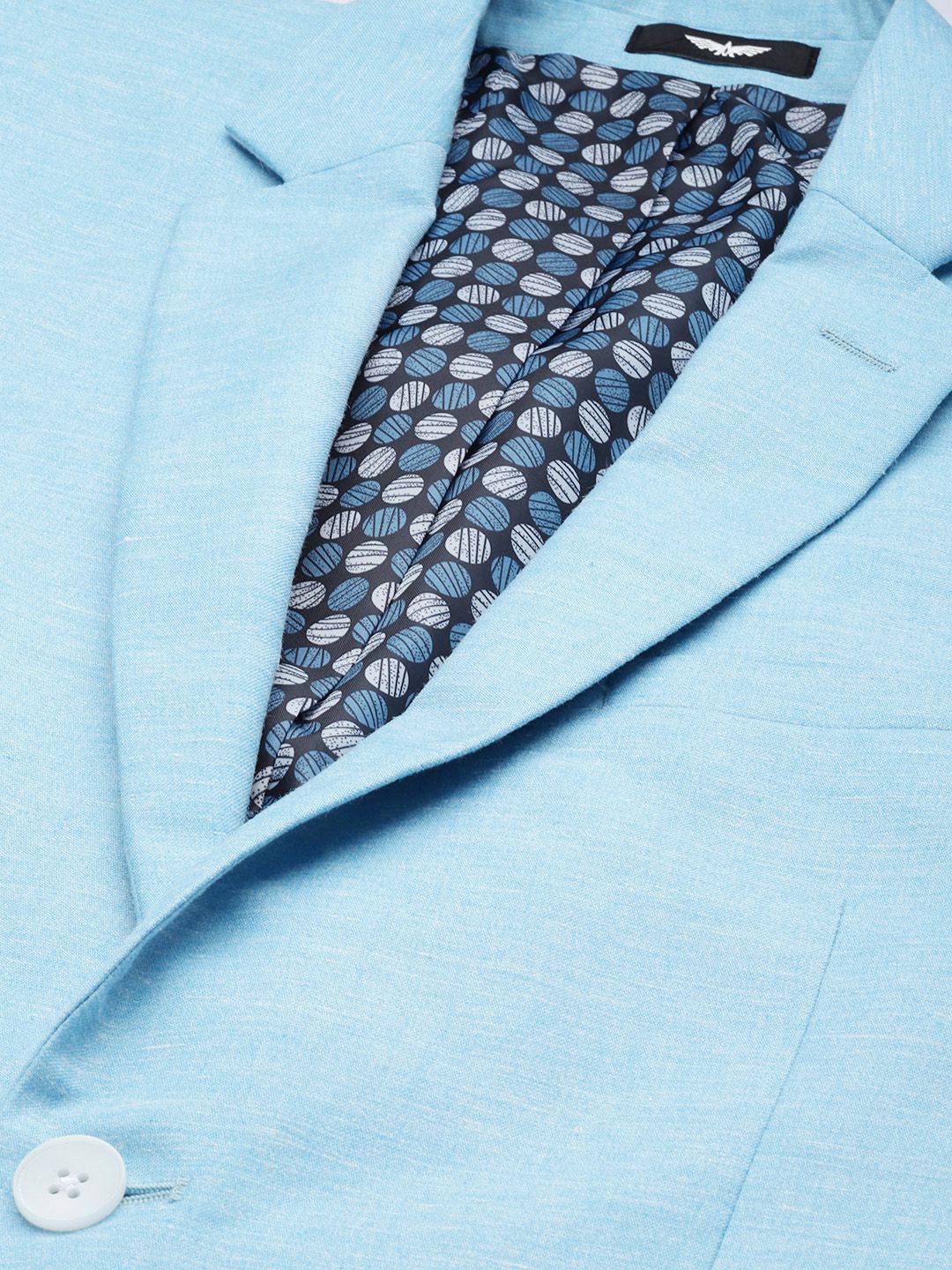 Park Avenue Super Slim Fit Self Design Single-Breasted Formal Blazers