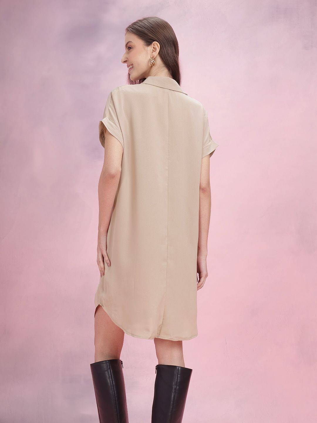 DressBerry Twisted Detailed Shirt-Style Dress