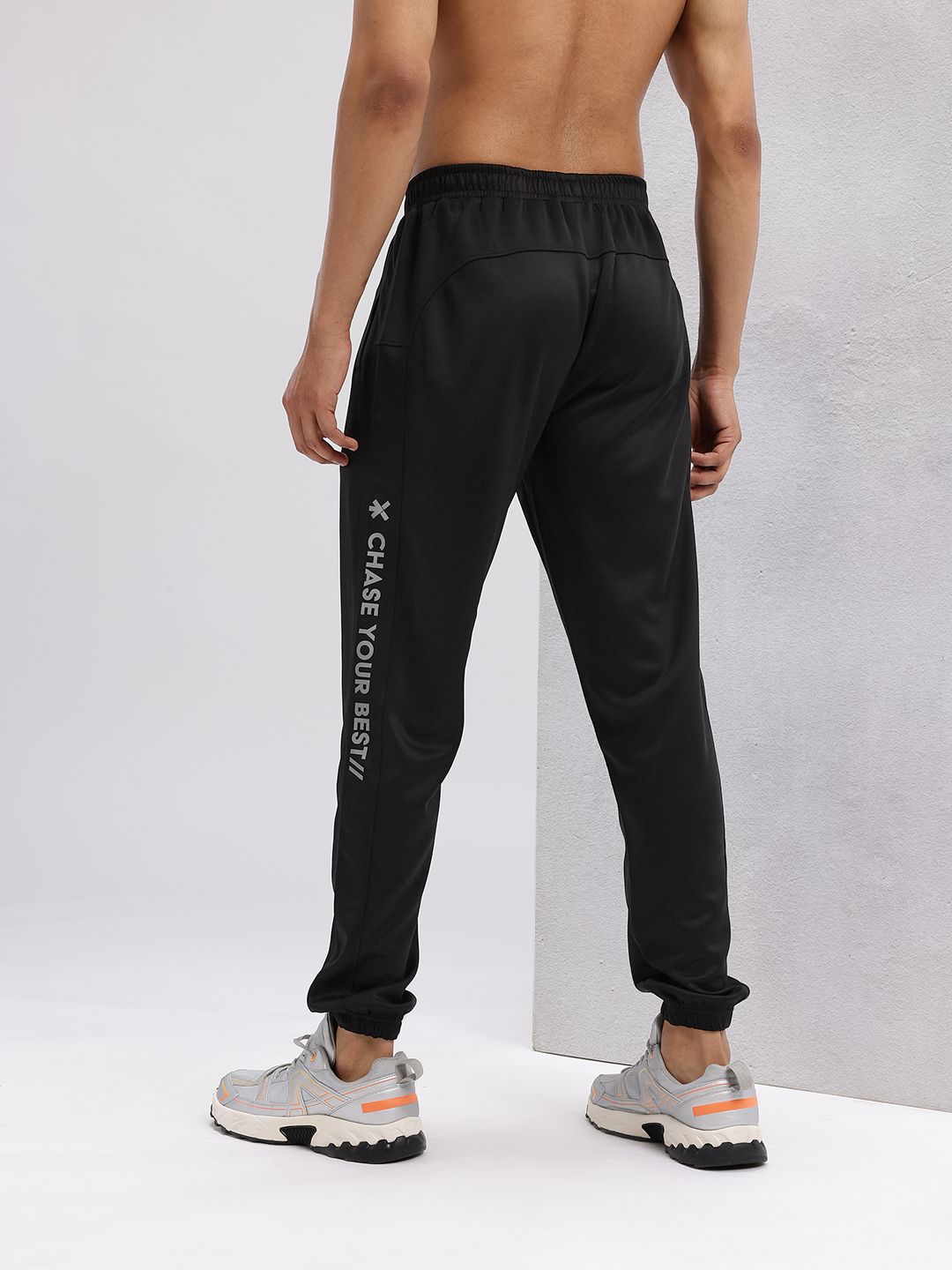 HRX by Hrithik Roshan Men Typography Printed Mid-Rise Rapid-Dry Running Joggers