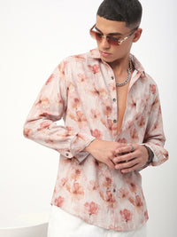 VASTRADO Men Classic Cutaway Collar Floral Printed Casual Shirt