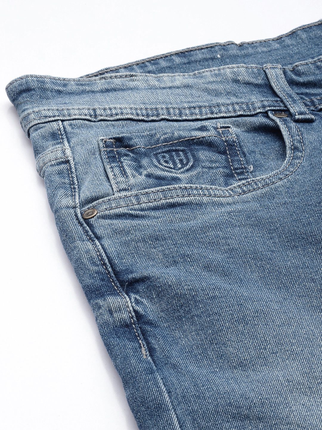 Being Human Men Straight Fit Heavy Fade Stretchable Jeans