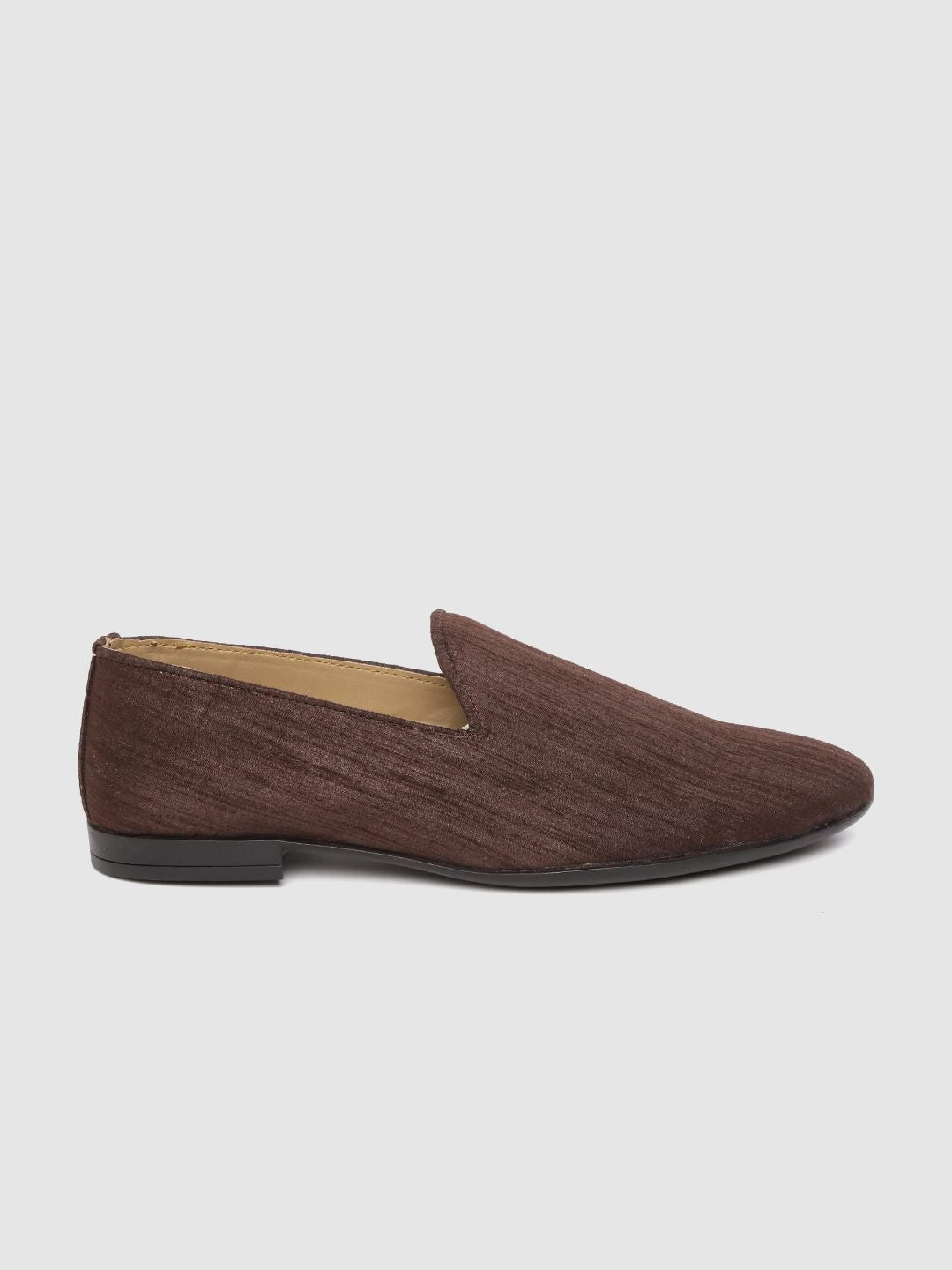 House of Pataudi Men Coffee Brown Solid Loafers