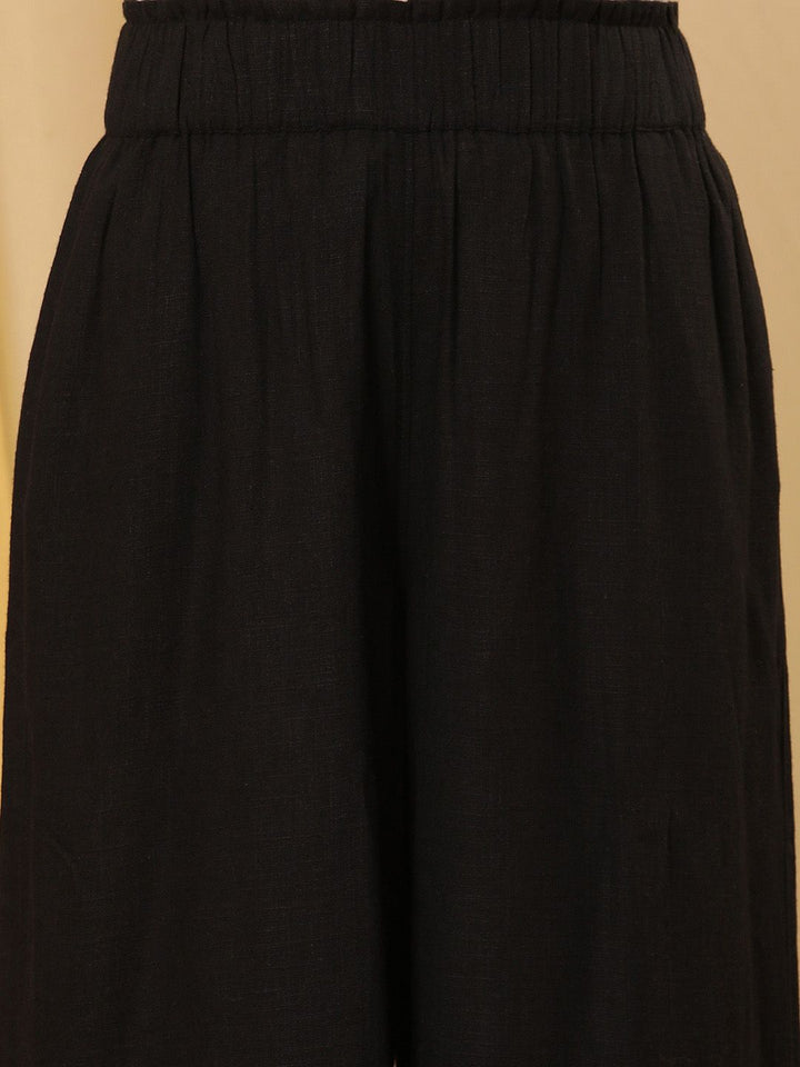 W Women Straight Fit Pleated Parallel Trousers