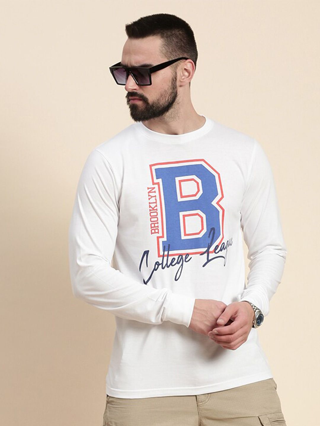DILLINGER Typography Printed Round Neck Cotton Regular T-shirt