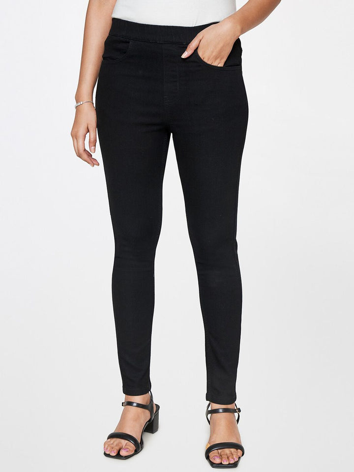 AND Women Skinny Fit Mid-Rise Jeggings