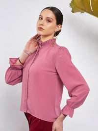 SASSAFRAS High Neck Shirt Style Top