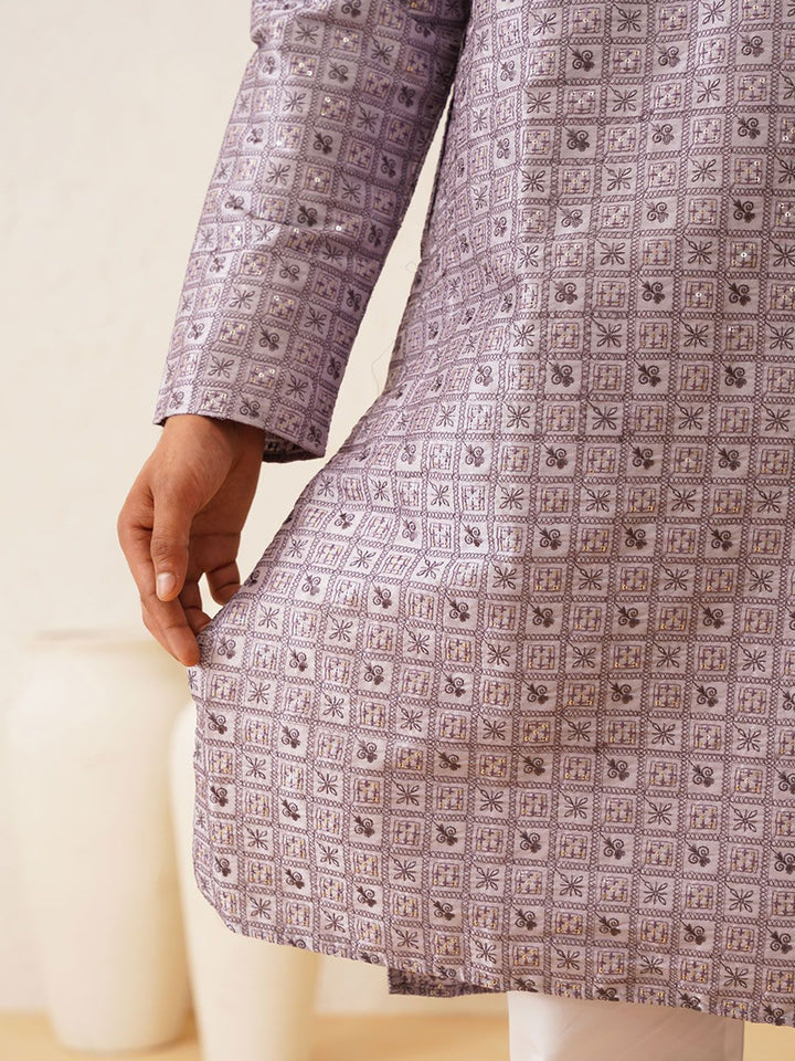 SOJANYA LUXE Embroidered Straight Kurta with Pyjamas