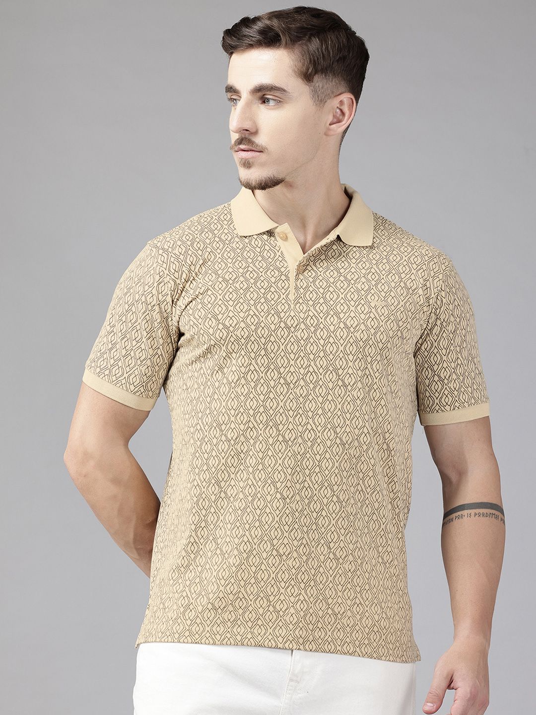 Park Avenue Printed Polo Collar T-shirt