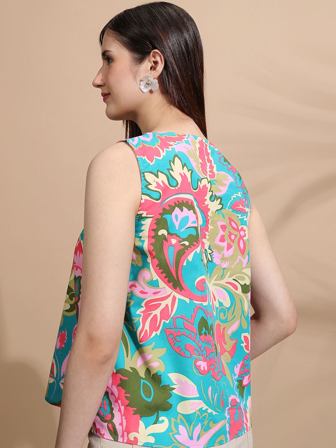 ESPYR By Tokyo Talkies Women Cotton Floral Tropical Printed Top