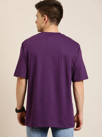 Difference of Opinion Men Solid Pure Cotton Drop-Shoulder Oversized Fit T-shirt