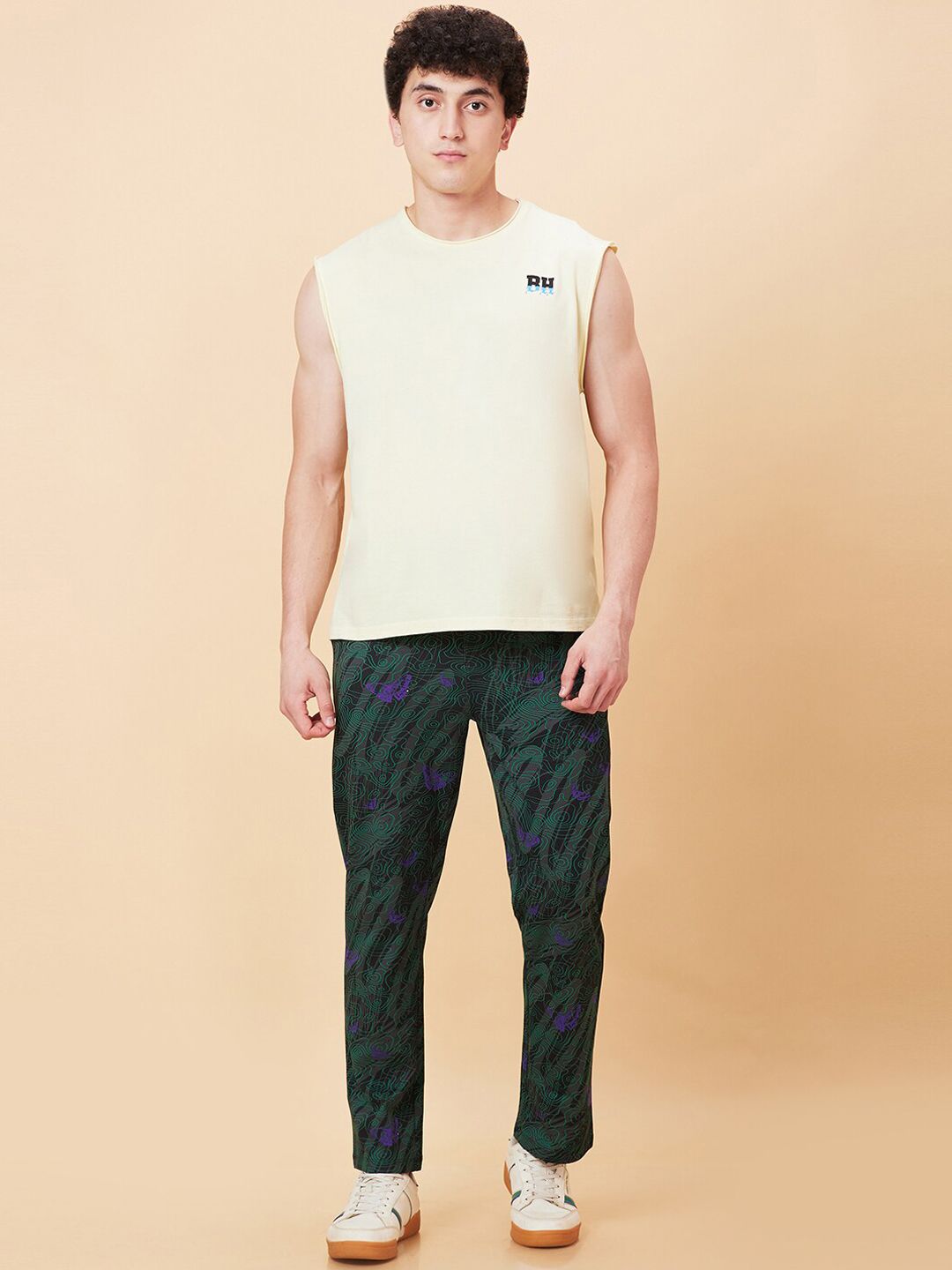 Being Human Men Abstract Printed Regular Fit Track Pants