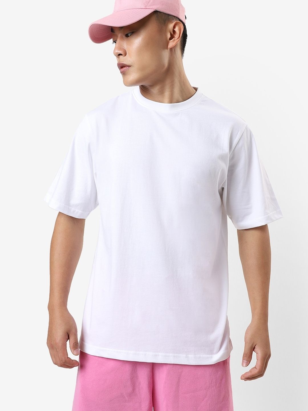Bewakoof Men White Oversized T-shirt