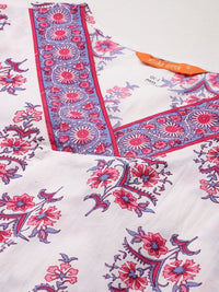 Indo Era Women Floral Printed Regular Pure Cotton Kurta with Palazzos & With Dupatta