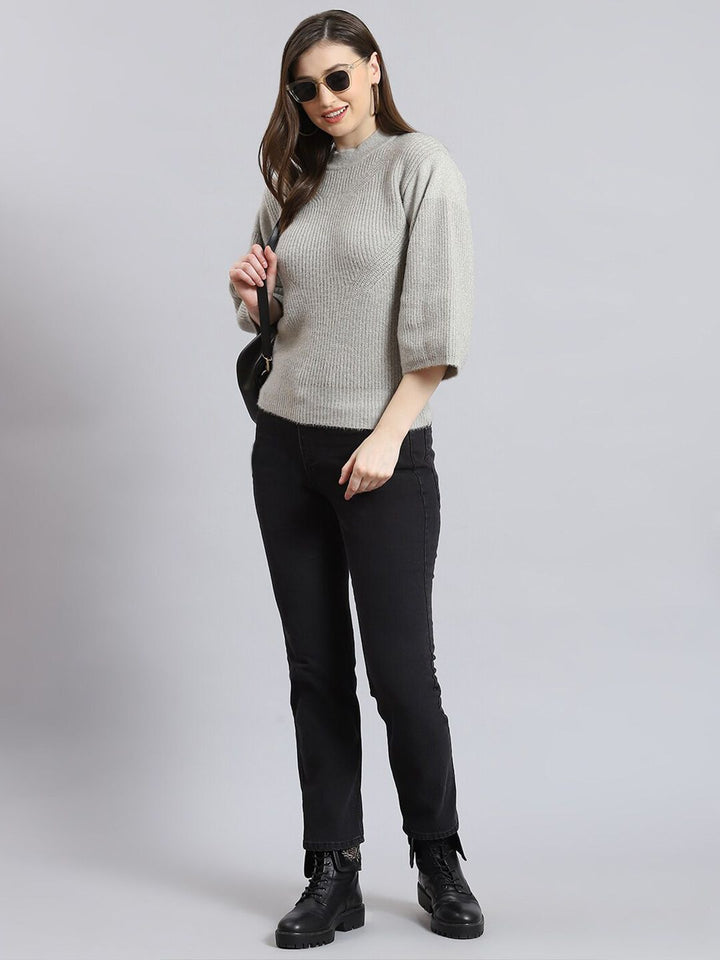 Monte Carlo Cable Knit Self Design Pullover Sweater