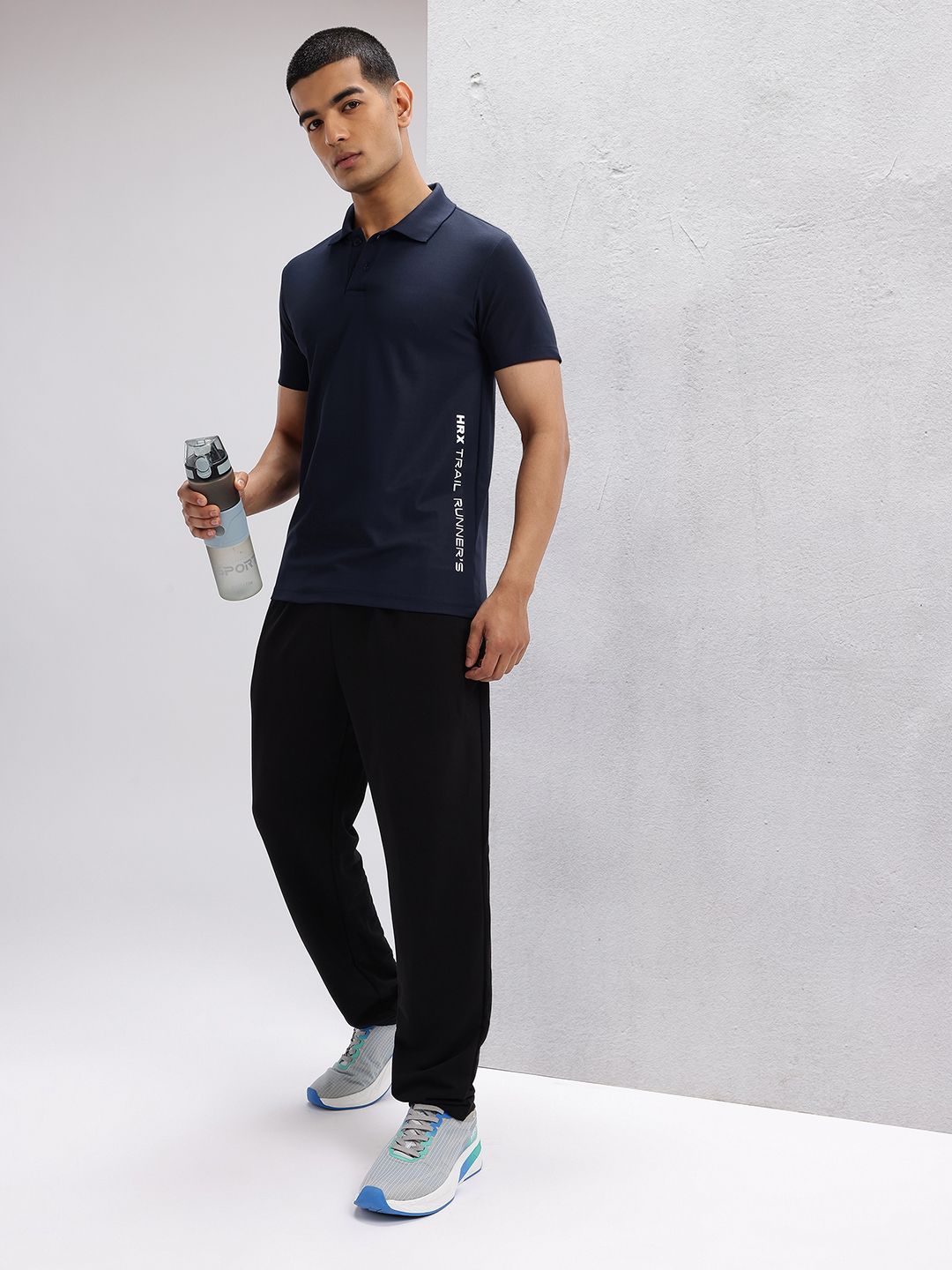 HRX by Hrithik Roshan Placement Print Polo Collar Running T-shirt