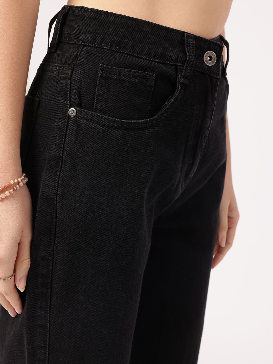 DressBerry Women Rebel Slash Knee Straight Fit Pure Cotton Jeans