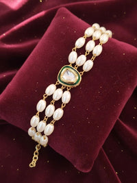 PANASH Wanita Brass Cubic Zirconia Enameled Gold-plated Multistrand Bracelet