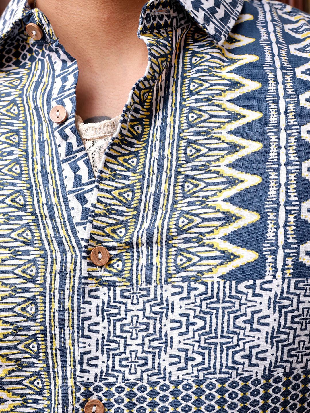 The Indian Garage Co Men Slim Fit Indie Printed Resortwear Shirt