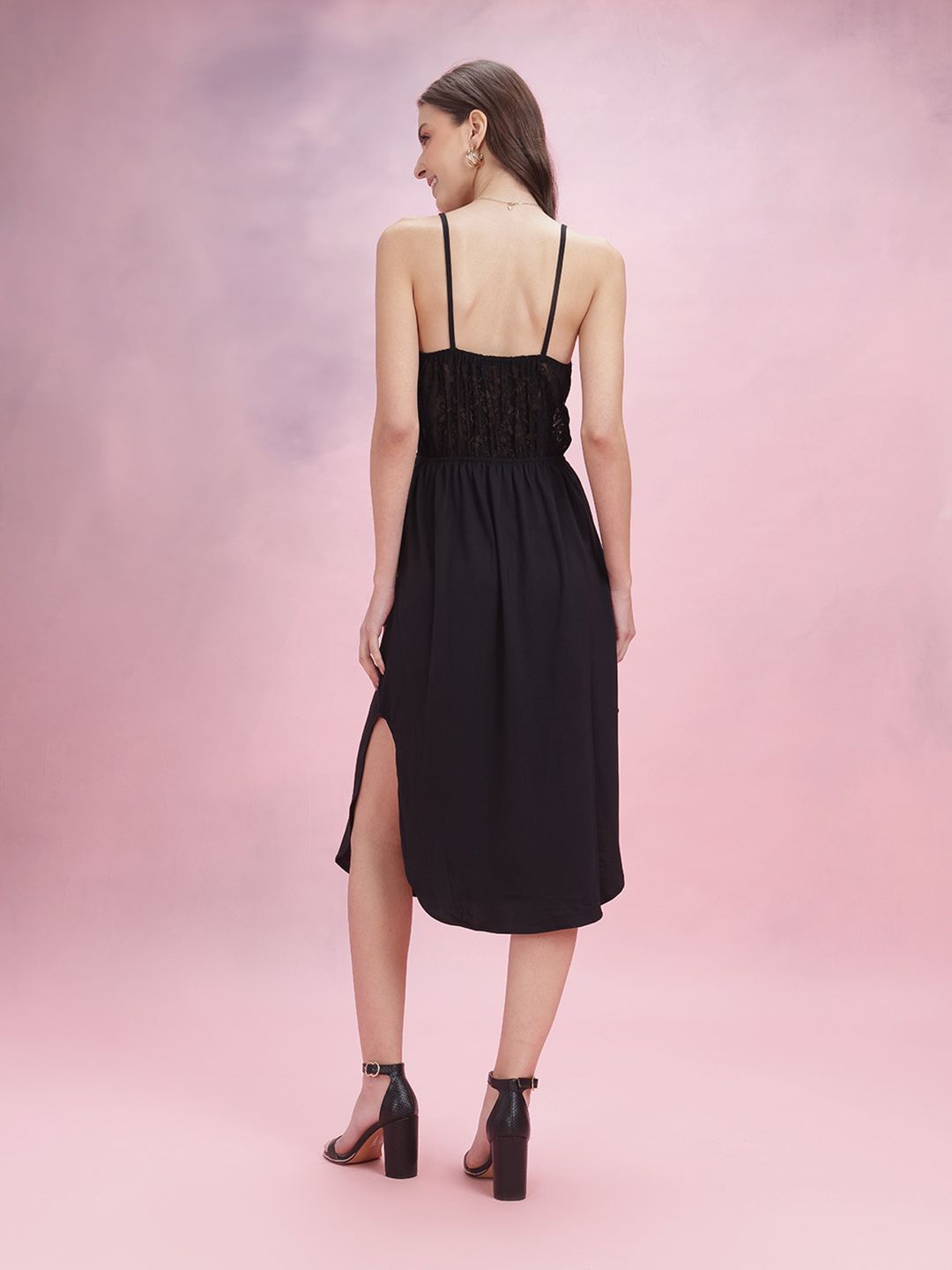 DressBerry Lace Detailed A-Line Dress