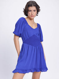 DressBerry Cut-Out Queen Smocked A-Line Dress
