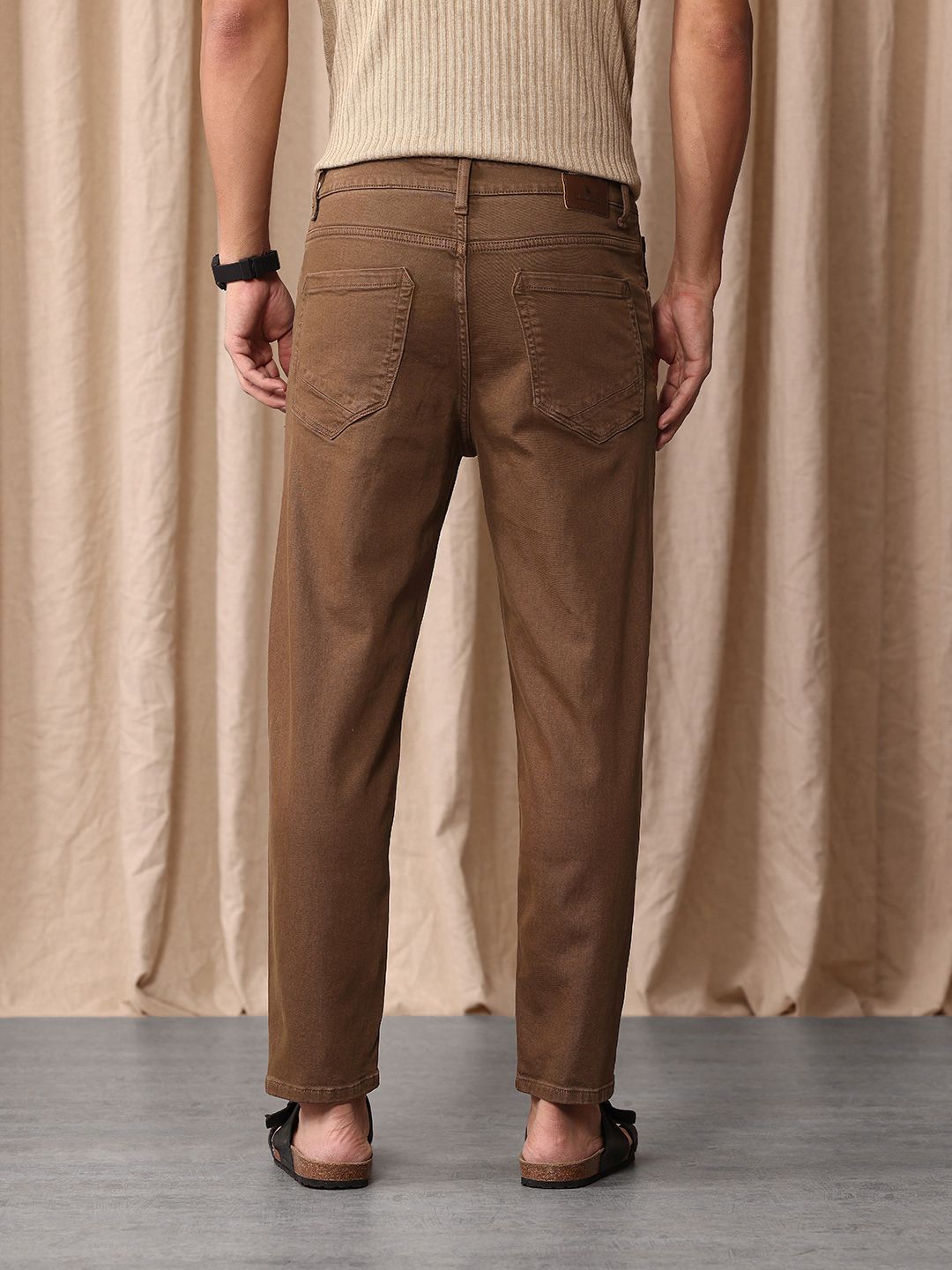 Mr Bowerbird Men Cropped Tapered Fit Stretchable Jeans