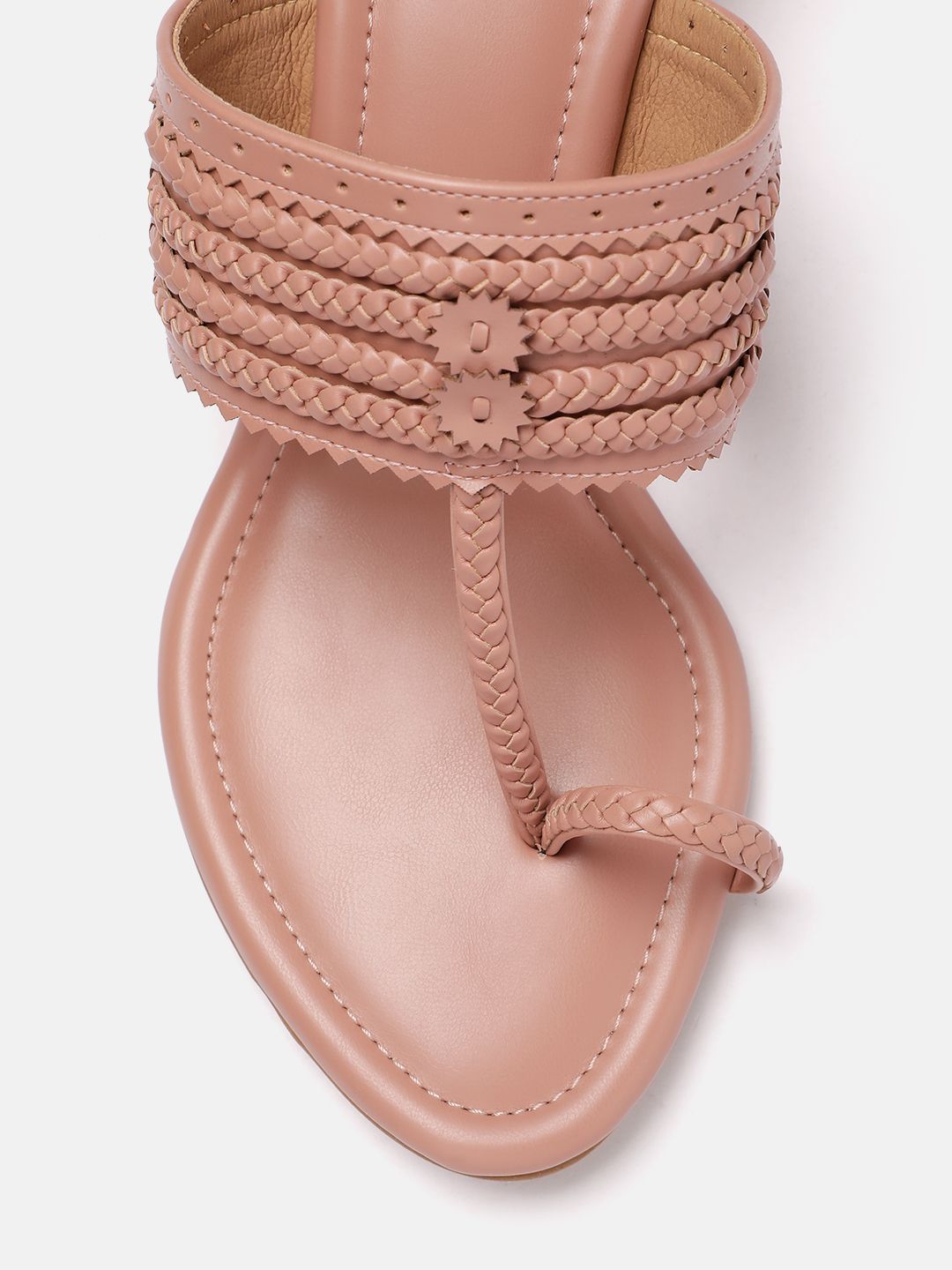 House of Pataudi Ethnic Braided Wedge Heels