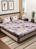 KLOTTHE Geometric Printed Fitted 400 TC Double King Bedsheets with 2 pillow covers