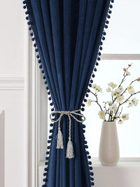 STITCHNEST Set of 2 Blue Solid 9 feet Curtain
