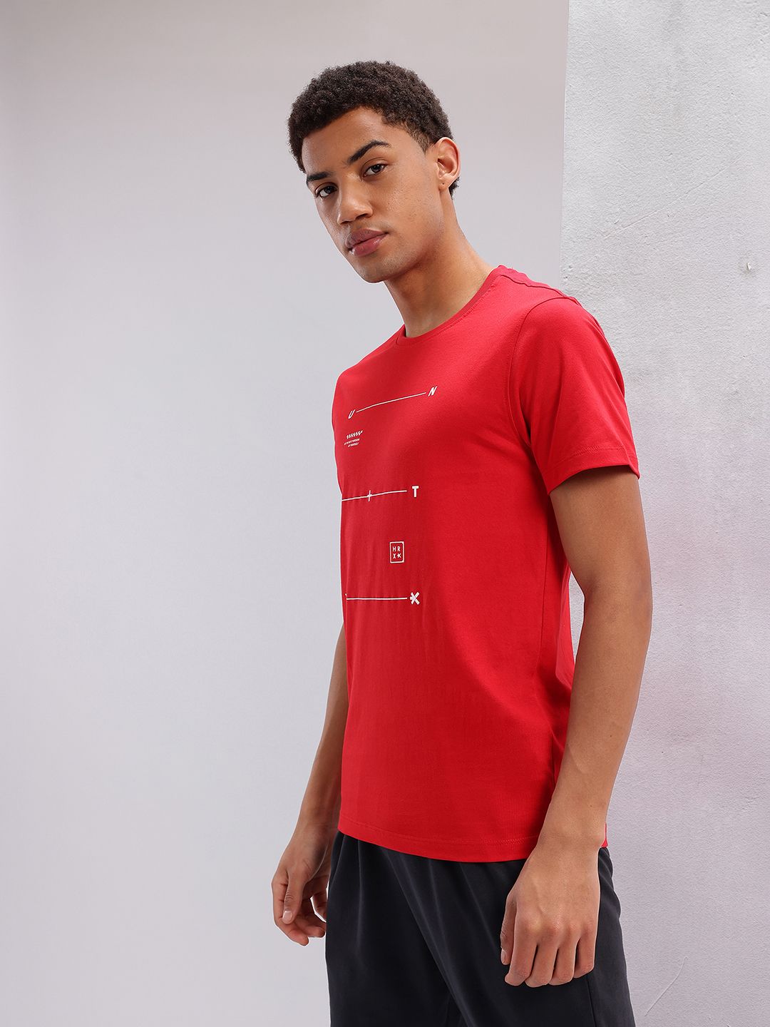 HRX by Hrithik Roshan Typography Printed Training T-shirt
