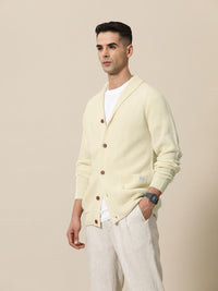 Mr Bowerbird Men Solid Chunky Ribbed Oversized Cardigan