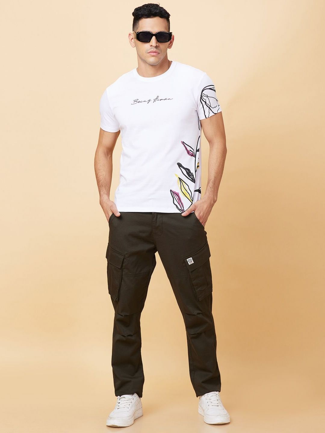 Being Human Men Printed Pure Cotton T-shirt