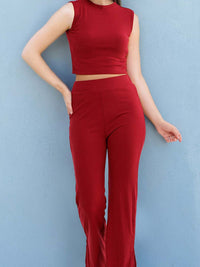 Freehand by The Indian Garage Co Sleeveless Crop Top & Trouser