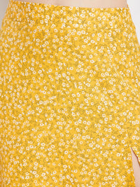 Berrylush Women Floral Printed High Rise Pencil Skirt